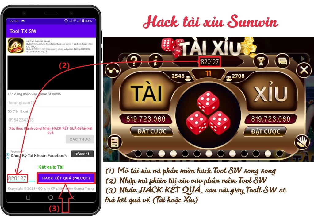 Phần mềm hack tài xỉu sunwin