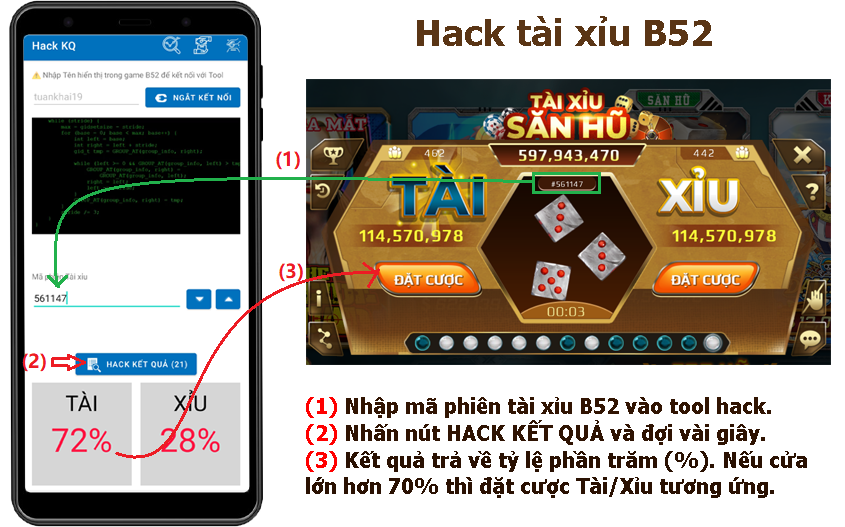 Hướng dẫn cách cài đặt hack game b52