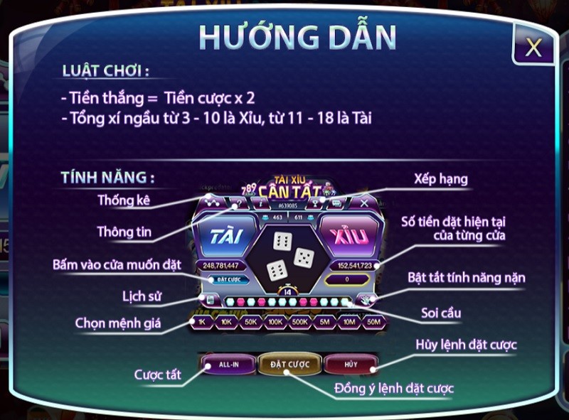 Chơi tài xỉu 789 club