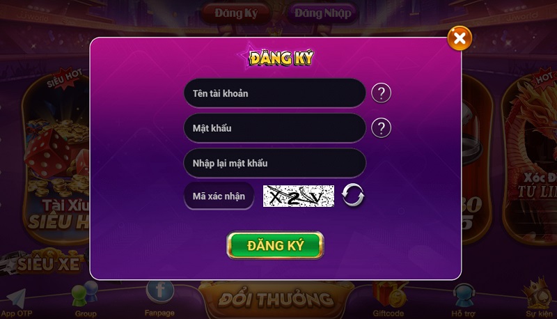 Thao tác đăng ký tài khoản không hề khó tại cổng game