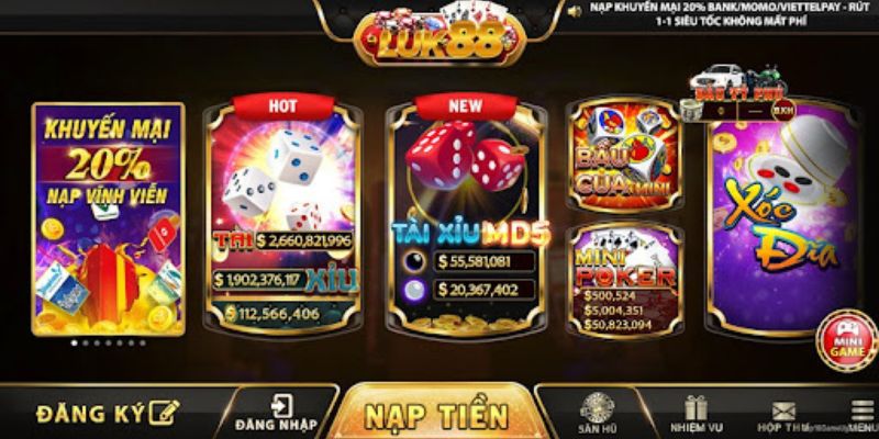 Thông tin khái quát về cổng game chất lượng Luk88