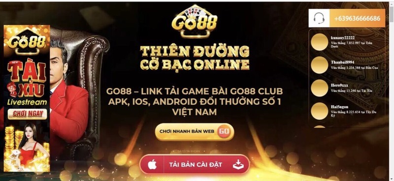 Go88 - Ứng dụng cá cược thông minh, hiện đại nhất hiện nay!