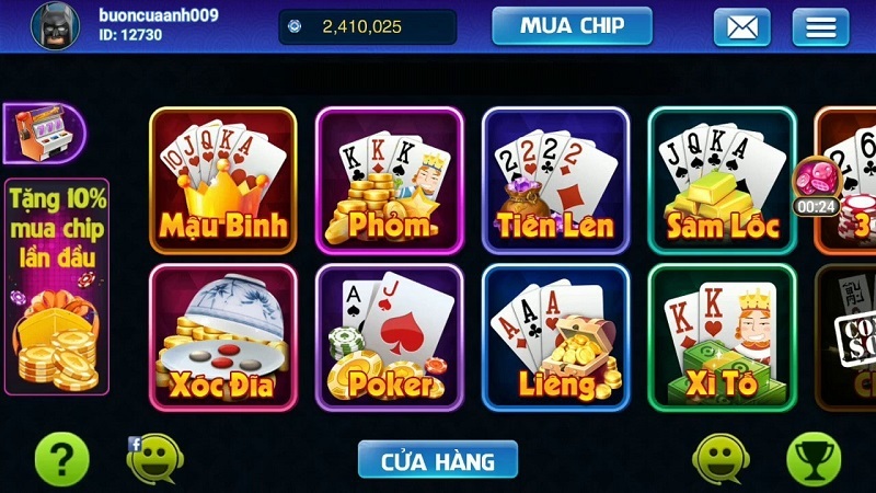 Kho game bài chơi cả ngày không hết, cho anh em thỏa sức đổi thưởng